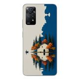 Le Balvo Redmi Note 11E Uyumlu Sonbahar Evi Baskılı Silikon Kılıf