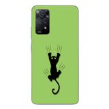 Le Balvo Redmi Note 11E Uyumlu Tutunan Kedi Baskılı Silikon Kılıf