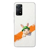 Le Balvo Redmi Note 11E Uyumlu Yeşil Şapkalı Tavşan Baskılı Silikon Kılıf