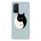 Le Balvo Redmi Note 11E Uyumlu Yin Yang Kediler Baskılı Silikon Kılıf
