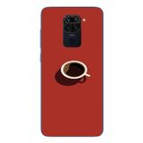 Le Balvo Redmi Note 9 Uyumlu Sade Kahve Kupası Baskılı Silikon Kılıf