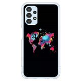 Le Balvo Samsung Galaxy A13 Uyumlu Dünya Renkli Haritası Baskılı Silikon Kılıf