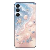 Le Balvo Samsung Galaxy A25 Uyumlu Deniz Yıldızı Kumsalı Baskılı Silikon Kılıf