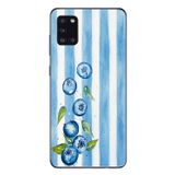 Le Balvo Samsung Galaxy A31 Uyumlu Yaban Mersinleri Baskılı Silikon Kılıf