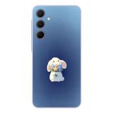 Le Balvo Samsung Galaxy A35 Uyumlu Çiçekli Tavşan Baskılı Silikon Kılıf