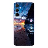 Le Balvo Samsung Galaxy A35 Uyumlu Deniz Günbatımı Baskılı Silikon Kılıf