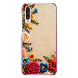 Le Balvo Samsung Galaxy A50 Uyumlu İşlemeli İğne Oyası Baskılı Silikon Kılıf