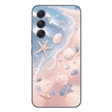 Le Balvo Samsung Galaxy A54 Uyumlu Deniz Yıldızı Kumsalı Baskılı Silikon Kılıf