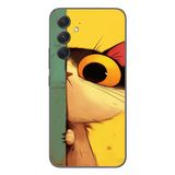 Le Balvo Samsung Galaxy A54 Uyumlu Tek Gözlü Kedi Baskılı Silikon Kılıf