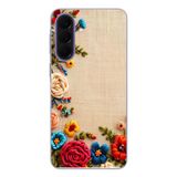 Le Balvo Samsung Galaxy A57 Uyumlu İşlemeli İğne Oyası Baskılı Silikon Kılıf