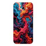 Le Balvo Samsung Galaxy A7 (2017) Uyumlu Dalgaların İz Karışımı Baskılı Silikon Kılıf