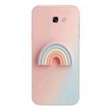 Le Balvo Samsung Galaxy A7 (2017) Uyumlu Gökkuşağı Pastel Baskılı Silikon Kılıf