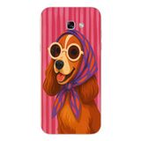 Le Balvo Samsung Galaxy A7 (2017) Uyumlu Gözlüklü Köpek Baskılı Silikon Kılıf