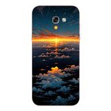Le Balvo Samsung Galaxy A7 (2017) Uyumlu Gün Batımı ve Ay Baskılı Silikon Kılıf
