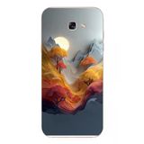 Le Balvo Samsung Galaxy A7 (2017) Uyumlu Renk Dalgalı Manzara Baskılı Silikon Kılıf