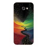 Le Balvo Samsung Galaxy A7 (2017) Uyumlu Renkli Yollar Baskılı Silikon Kılıf