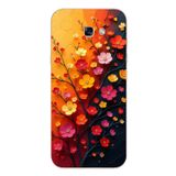 Le Balvo Samsung Galaxy A7 (2017) Uyumlu Sonbahar Çiçekleri Baskılı Silikon Kılıf