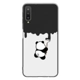 Le Balvo Samsung Galaxy A7 2018 Uyumlu Boyacı Panda Baskılı Silikon Kılıf