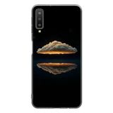 Le Balvo Samsung Galaxy A7 2018 Uyumlu Bulut Yansıması Baskılı Silikon Kılıf