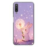 Le Balvo Samsung Galaxy A7 2018 Uyumlu Büyülü Tavşan Baskılı Silikon Kılıf