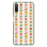 Le Balvo Samsung Galaxy A7 2018 Uyumlu Çiçekler ve Yaprakları Baskılı Silikon Kılıf