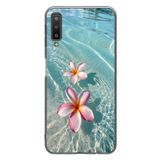 Le Balvo Samsung Galaxy A7 2018 Uyumlu Denizde Çiçekler Baskılı Silikon Kılıf