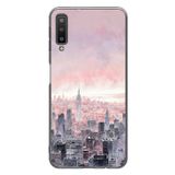 Le Balvo Samsung Galaxy A7 2018 Uyumlu Gökdelenler Baskılı Silikon Kılıf