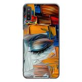 Le Balvo Samsung Galaxy A7 2018 Uyumlu Göz Boyama Fırçaları Baskılı Silikon Kılıf