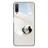 Le Balvo Samsung Galaxy A7 2018 Uyumlu Gözlüklü Panda Baskılı Silikon Kılıf