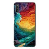 Le Balvo Samsung Galaxy A7 2018 Uyumlu Gün Doğumu ve Batımı Baskılı Silikon Kılıf