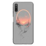 Le Balvo Samsung Galaxy A7 2018 Uyumlu Günbatımı Mermer Desenli Baskılı Silikon Kılıf