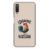 Le Balvo Samsung Galaxy A7 2018 Uyumlu I Disagree Baskılı Silikon Kılıf