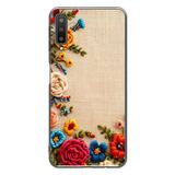 Le Balvo Samsung Galaxy A7 2018 Uyumlu İşlemeli İğne Oyası Baskılı Silikon Kılıf
