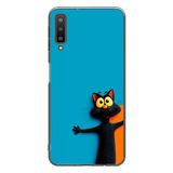 Le Balvo Samsung Galaxy A7 2018 Uyumlu Kedi Uyarısı Baskılı Silikon Kılıf
