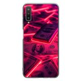 Le Balvo Samsung Galaxy A7 2018 Uyumlu Kızıl Dolarlar Baskılı Silikon Kılıf