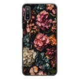 Le Balvo Samsung Galaxy A7 2018 Uyumlu Koyu Çiçekler Baskılı Silikon Kılıf