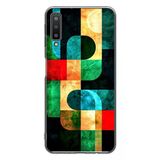 Le Balvo Samsung Galaxy A7 2018 Uyumlu Modern Çizgiler Baskılı Silikon Kılıf