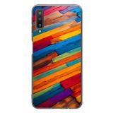 Le Balvo Samsung Galaxy A7 2018 Uyumlu Renk Geçişleri Baskılı Silikon Kılıf
