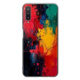 Le Balvo Samsung Galaxy A7 2018 Uyumlu Renklerin Dansı Baskılı Silikon Kılıf