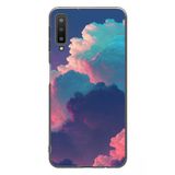Le Balvo Samsung Galaxy A7 2018 Uyumlu Renkli Doğal Bulutlar Baskılı Silikon Kılıf
