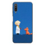 Le Balvo Samsung Galaxy A7 2018 Uyumlu Sarışın Çocuk ve Köpek Baskılı Silikon Kılıf