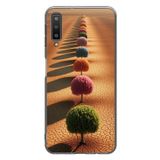 Le Balvo Samsung Galaxy A7 2018 Uyumlu Sıralı Renkli Ağaçlar Baskılı Silikon Kılıf