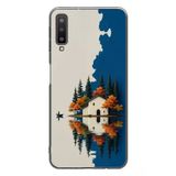 Le Balvo Samsung Galaxy A7 2018 Uyumlu Sonbahar Evi Baskılı Silikon Kılıf