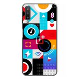 Le Balvo Samsung Galaxy A7 2018 Uyumlu Teknoloji Çizgileri Baskılı Silikon Kılıf