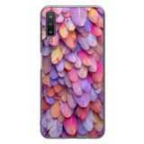 Le Balvo Samsung Galaxy A7 2018 Uyumlu Tüylü Kalpler Baskılı Silikon Kılıf