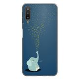 Le Balvo Samsung Galaxy A7 2018 Uyumlu Uyuyan Fil Baskılı Silikon Kılıf
