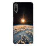 Le Balvo Samsung Galaxy A7 2018 Uyumlu Uzay Günbatımı Baskılı Silikon Kılıf