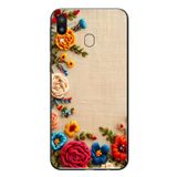 Le Balvo Samsung Galaxy M20 Uyumlu İşlemeli İğne Oyası Baskılı Silikon Kılıf