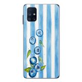 Le Balvo Samsung Galaxy M51 Uyumlu Yaban Mersinleri Baskılı Silikon Kılıf