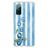 Le Balvo Samsung Galaxy S20 FE Uyumlu Yaban Mersinleri Baskılı Silikon Kılıf